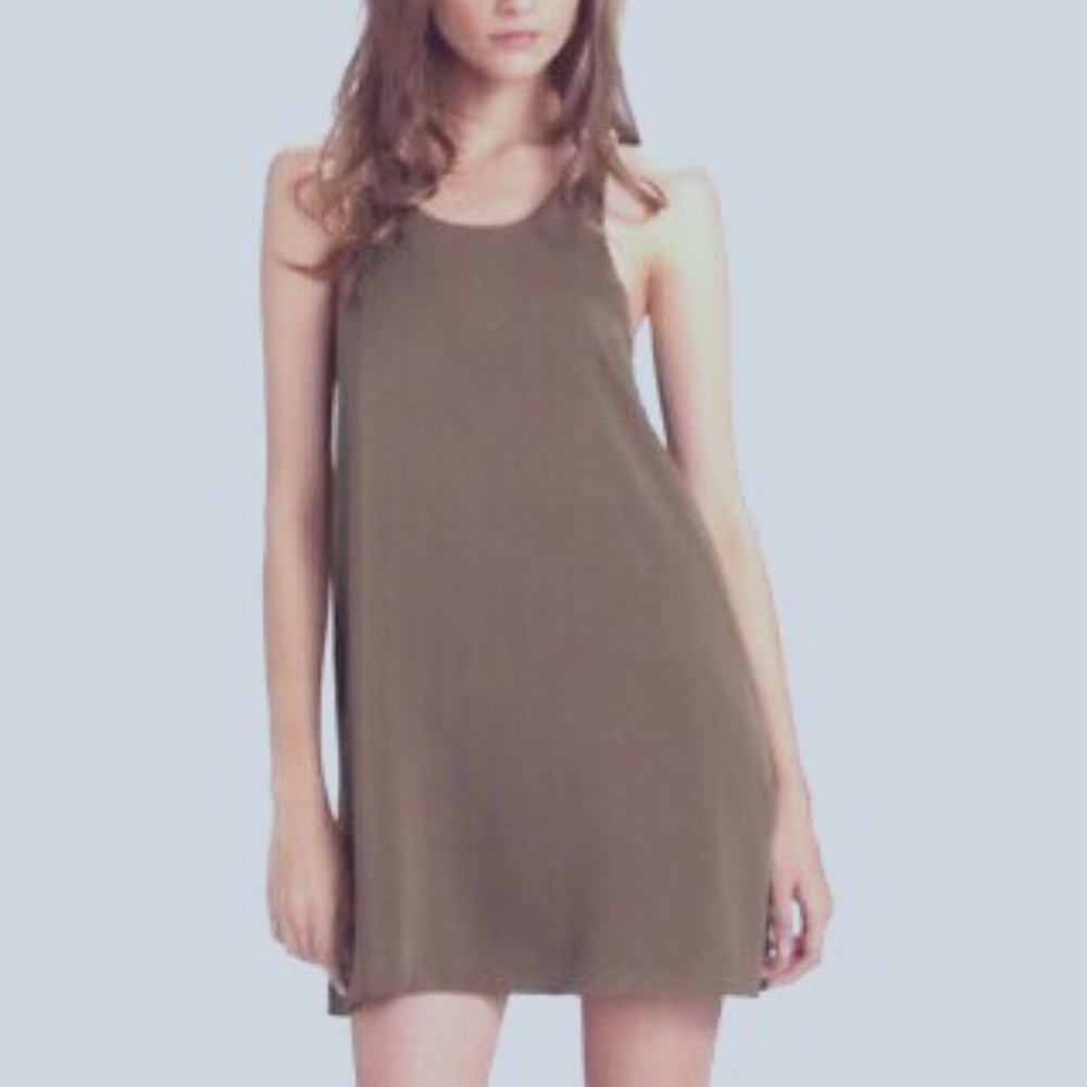Alice + Olivia silk T-back mini dress